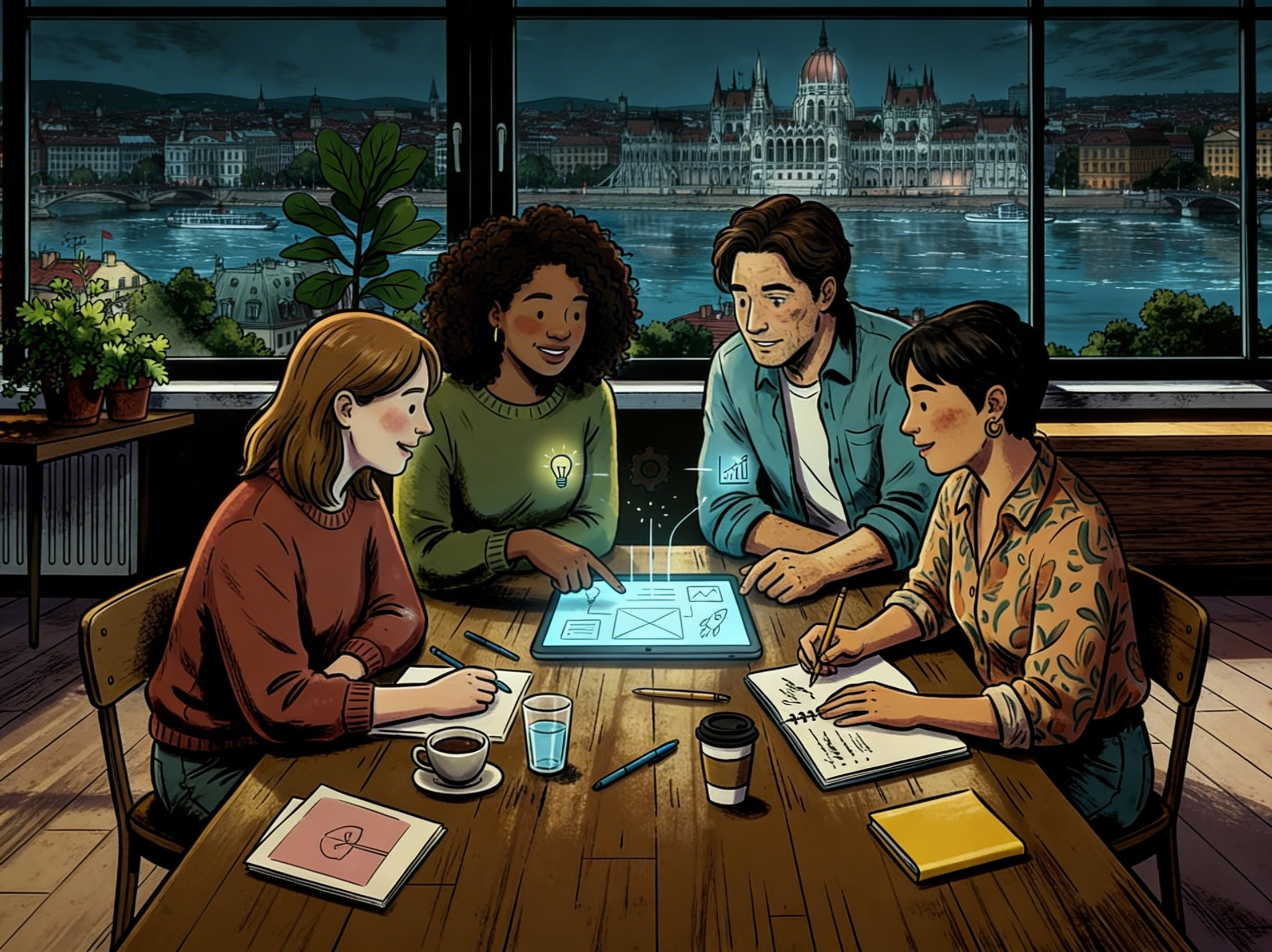 Team working in Budapest